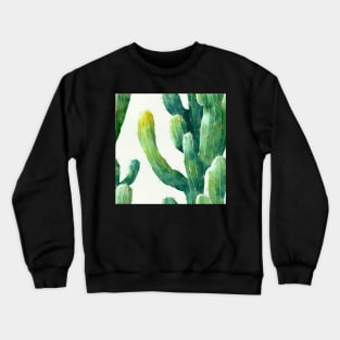 Watercolor cactus plant cactus pattern Crewneck Sweatshirt